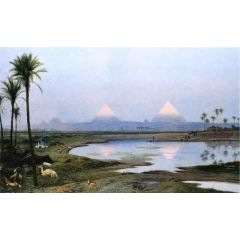 The Pyramids, Sunrise Painting Reproduction