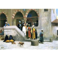 Leaving the Mosque Painting Reproduction