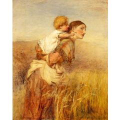 Through the Corn Painting Reproduction