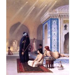 Pool in a Harem Painting Reproduction