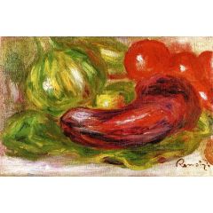 Zucchini, Tomatoes and Eggplant Painting Reproduction