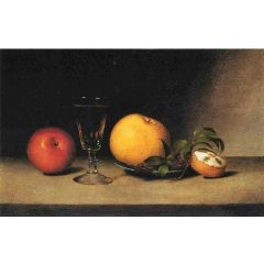 Still Life with Apples, Sherry and Tea Cakke Painting Reproduction