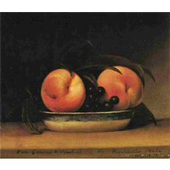Fox Grapes and Peaches Painting Reproduction