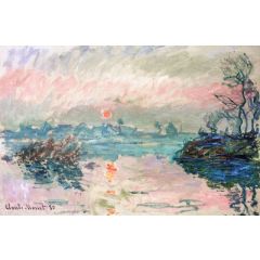 Sunset at Lavacourt Painting Reproduction