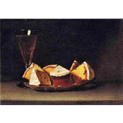 Cake and Wine Painting Reproduction
