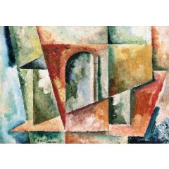 Cubist Landscape Painting Reproduction