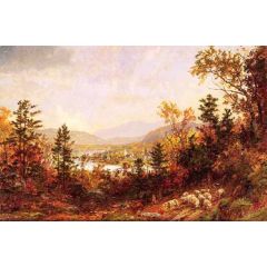 Autumn on the Hudson Painting Reproduction