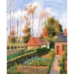 The Garden of the Ango Manor, Varengeville, Sunset Painting Reproduction