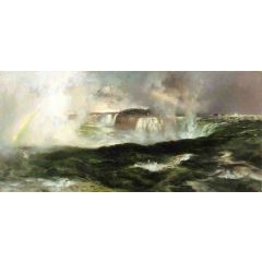 Looking over Niagara Falls Painting Reproduction