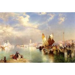 Venice, The Little Bridge Painting Reproduction