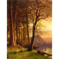 Sunset in California, Yosemite Painting Reproduction