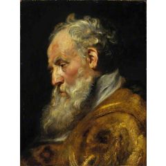 A Study of a Head (Saint Ambrose) Painting Reproduction
