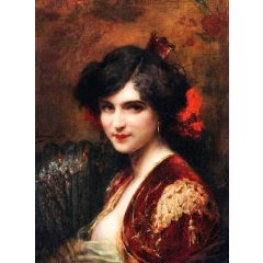 Portrait of a Spanish Lady Painting Reproduction