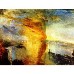 The Burning of the Houses of Lords and Commons, October 16, 1834 Painting Reproduction