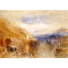 Oberhofen, Lake Thun Painting Reproduction