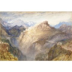 Fort of L`Essillon, Val de la Maurienne, France Painting Reproduction
