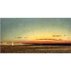 Marsh Scene at Dusk Painting Reproduction