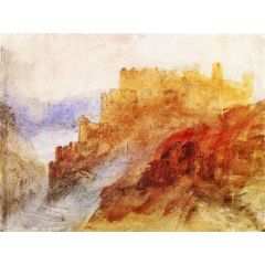 Burg Rheinfels on the Rhine Painting Reproduction