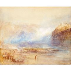 Falls of the Rhine at Schaffhausen - Distant View Painting Reproduction