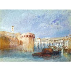 Angers - The Walls of Doutre with the Tower of the Church of La Trinite Painting Reproduction