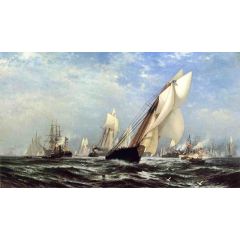The Madeleine’s Victory Over the Countess of Dufferin, Third America’s Cup Challenger, August 11, 1876 Painting Reproduction