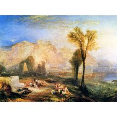 The Bright-Stone of Honour, Ehrenbreitstein and Tomb of Marceau, from Byron’s ’Childe Harold’ Painting Reproduction