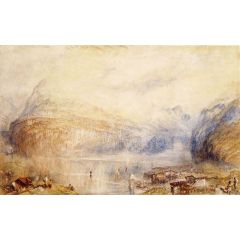 Lake of Lucerne from Brunnen Painting Reproduction
