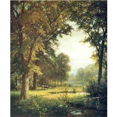 Idyllic Landscape Painting Reproduction