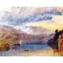 The Sarner See, Evening Painting Reproduction