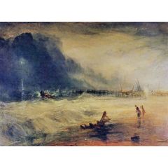 Life-Boat and Manby Apparatus going off to a Stranded Vessel making Signal of Distress Painting Reproduction