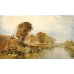 View on the River Brent, North London Painting Reproduction