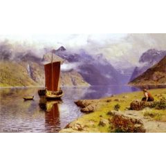 Awaiting his return Painting Reproduction