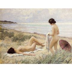 Summer On The Beach Painting Reproduction