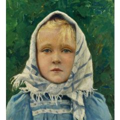 Portrait of a Young Girl Painting Reproduction