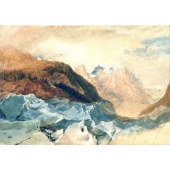 Mer de Glace, Chamonix, with Blair’s Hut Painting Reproduction