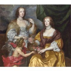 Lady Elizabeth Thimbleby and Dorothy, Vicountess Andover Painting Reproduction