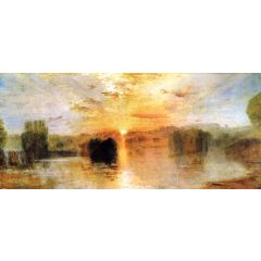 The Lake, Petworth, Sunset; Sample Study Painting Reproduction