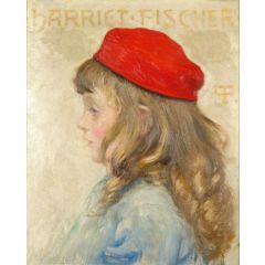 Harriet Fischer, in profile Painting Reproduction