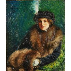 Portrait of Lisa Orth Painting Reproduction