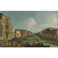 Venice: A Regatta on the Grand Canal Painting Reproduction