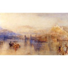 Lucerne from the Lake Painting Reproduction