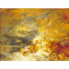 Fire at Sea Painting Reproduction