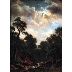 Moonlit Landscape Painting Reproduction