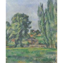 Landscape with Poplars Painting Reproduction