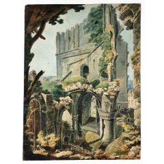 The West Tower of Malmesbury Abbey Painting Reproduction