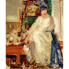 Peggy in Blue and White Painting Reproduction