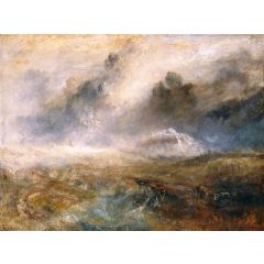 Rough Sea with Wreckage Painting Reproduction