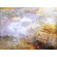 Stormy Sea with Dolphins Painting Reproduction