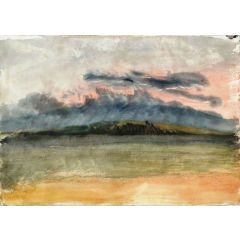 Storm Clouds, Sunset with a Pink Sky Painting Reproduction