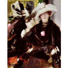 The Feathered Hat Painting Reproduction